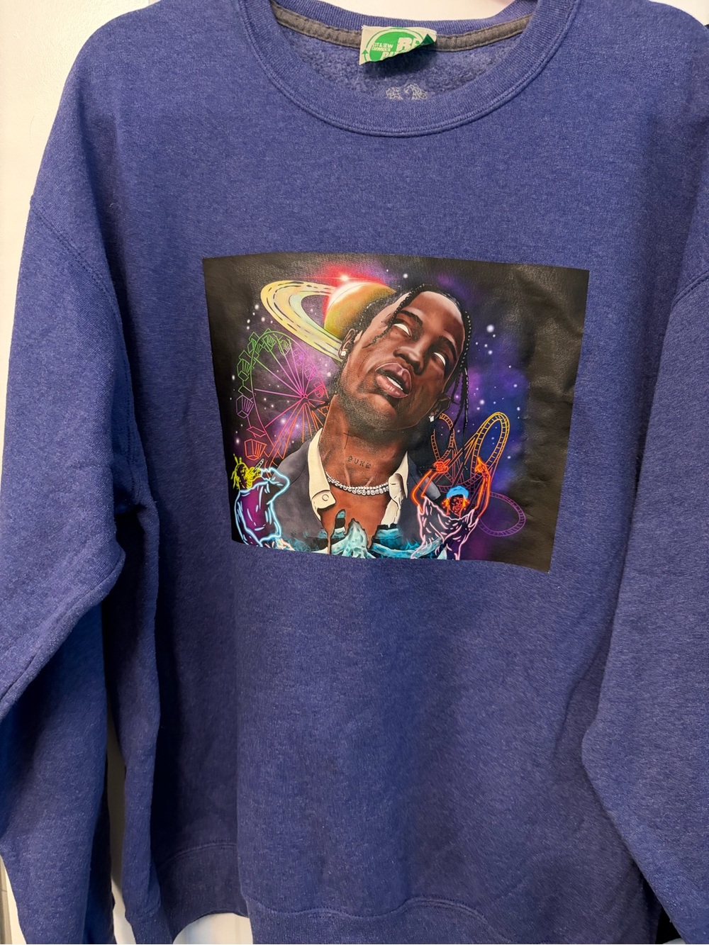 Travis Scott Utopia Astro World Design Sweater Bundle Lot Of 2 Woman/Youth XL - Picture 2 of 5